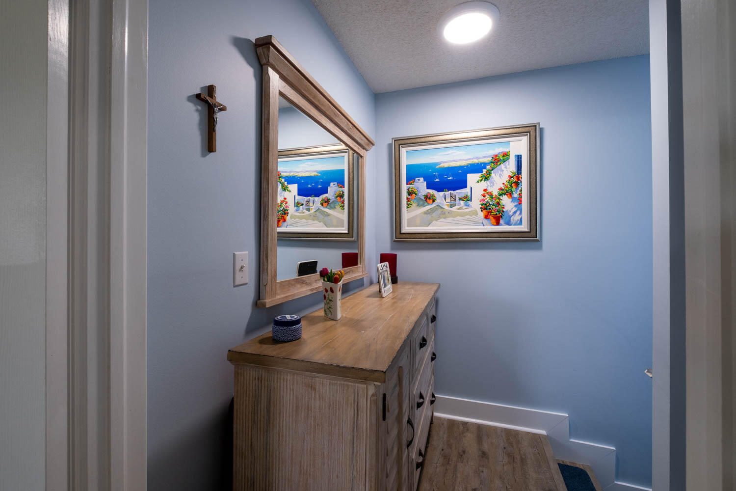 16 Corrine Place Key Largo, FL 33037 - Photo 23 of 50 a bathroom with a sink a vanity and painting on the wall