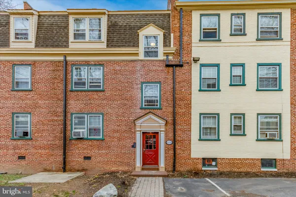 front view of a brick house