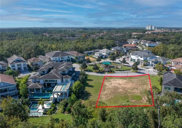 an aerial view of multiple house