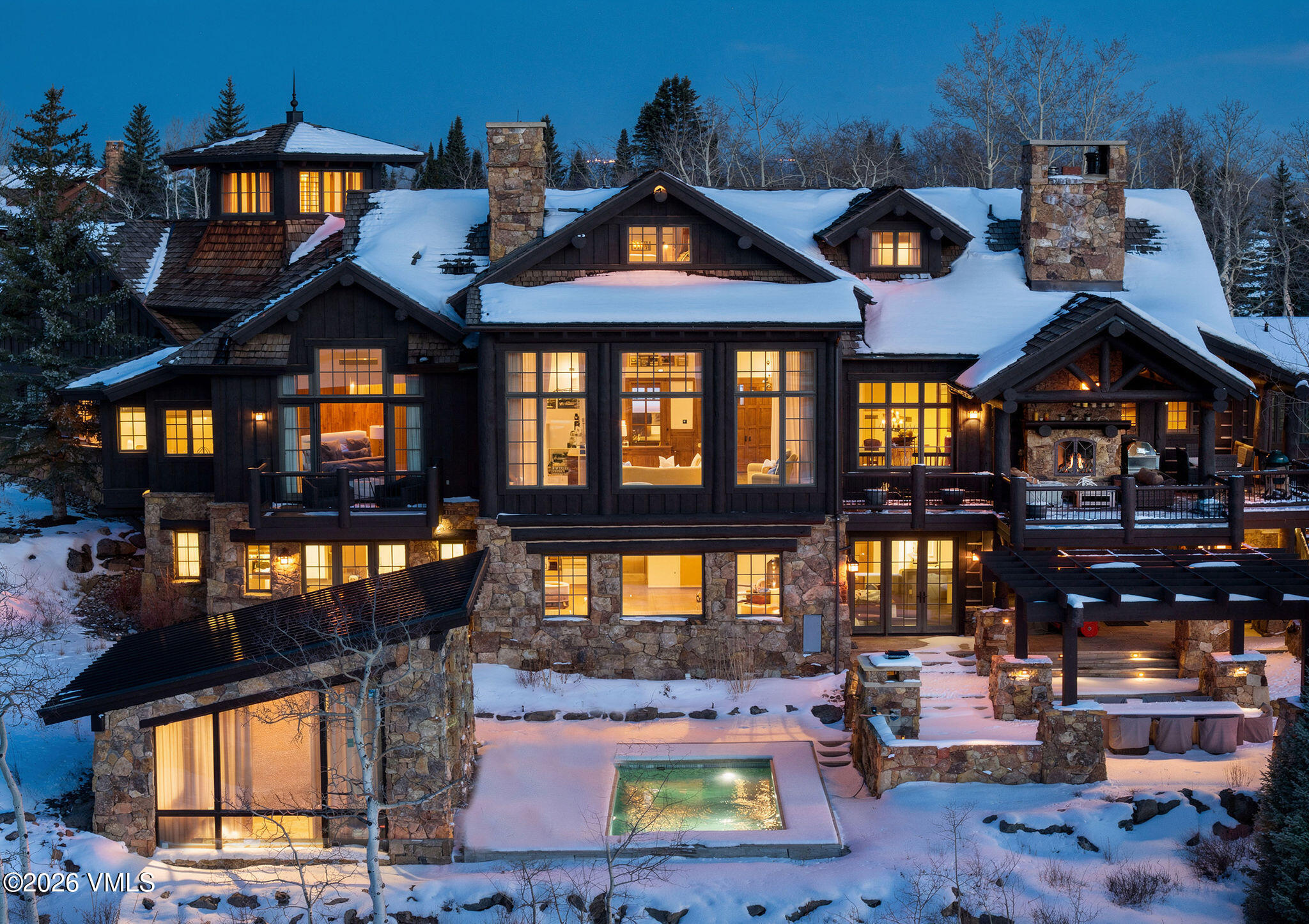 1187 Gore Trail Edwards, CO 81632 - Photo 29 of 40 2601_1187_gore_tr_aerial_i_twilight