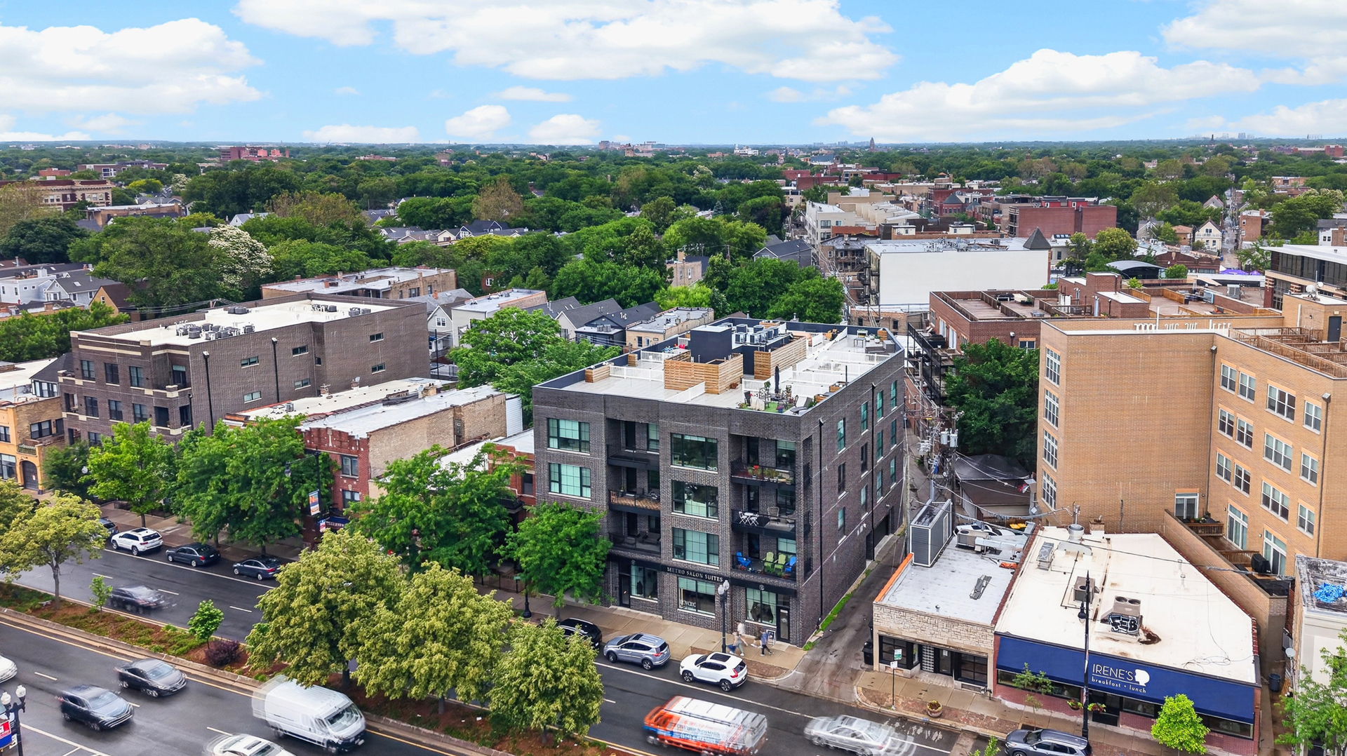 2024 West Irving Park Road, Unit 302 Chicago, IL 60618 - Photo 29 of 32 a view of a city that has tall buildings