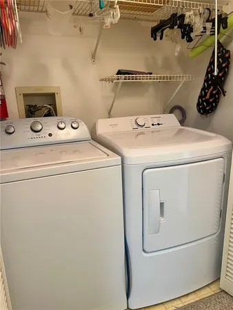 a view of a glass door