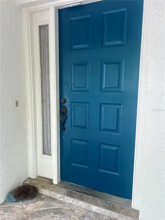 a view of front door