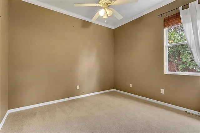 an empty room with a window