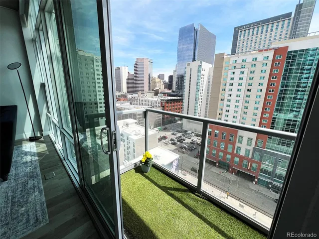 a view of city from balcony