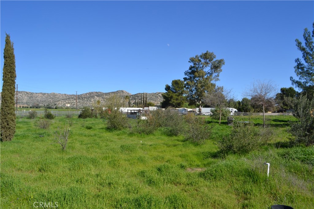 29580 Patelli Way Menifee, CA 92585 - Photo 22 of 38 a view of a lush green outdoor space with a swimming pool and valleys in the background