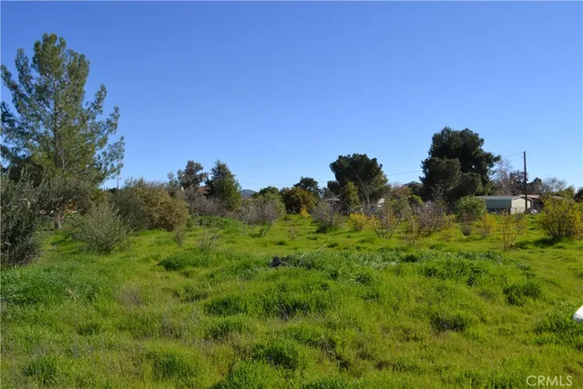 a view of a lake and green valley