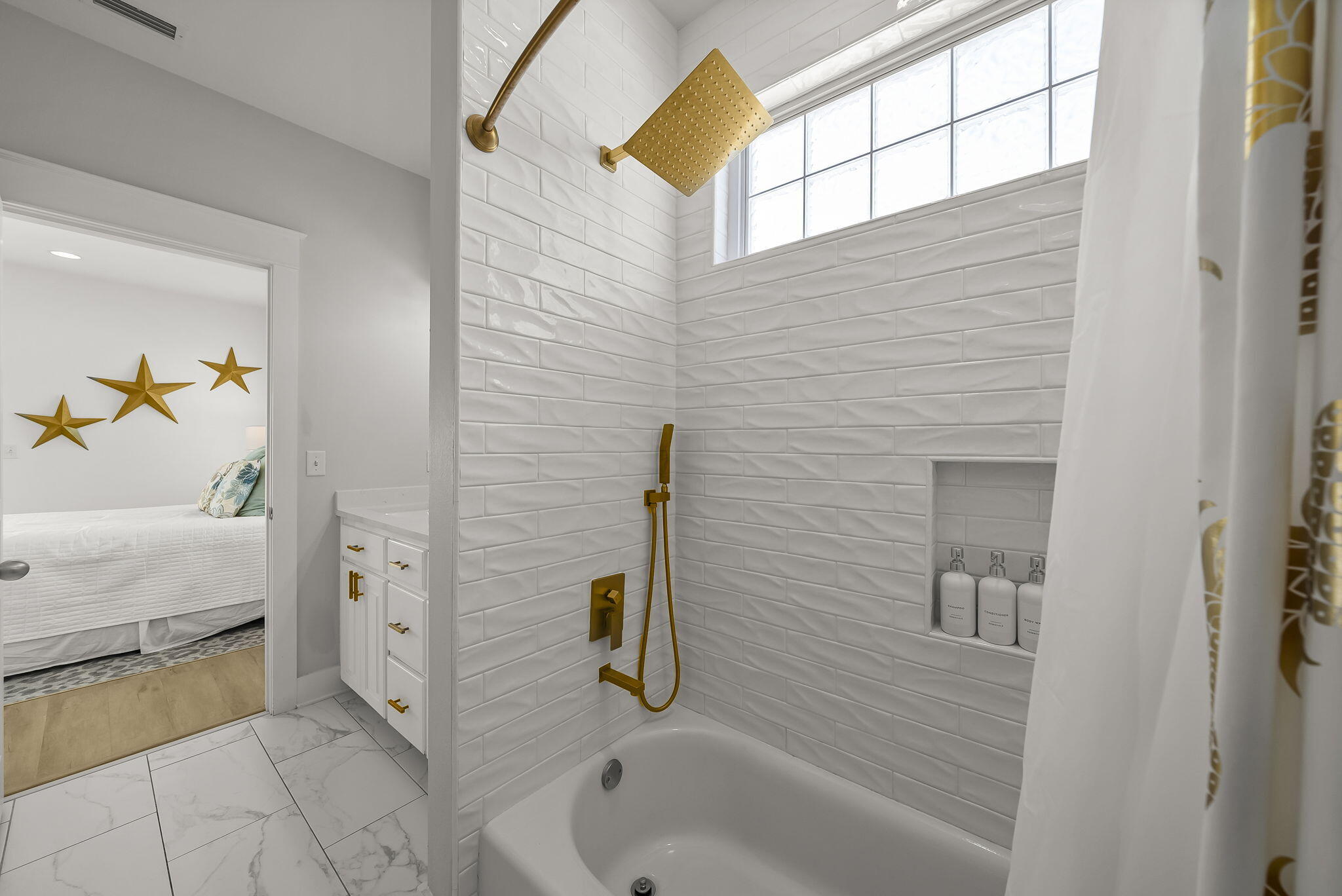 22 Moonlight Beach Lane Inlet Beach, FL 32461 - Photo 46 of 70 a bathroom with a tub sink and mirror