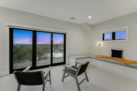 a living room with furniture and a couch