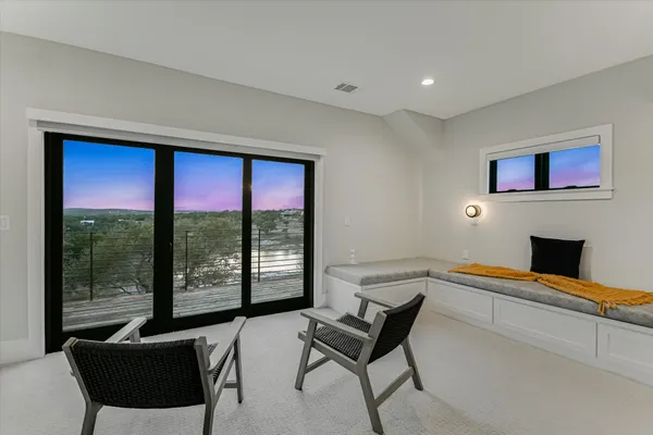 a living room with furniture and a couch