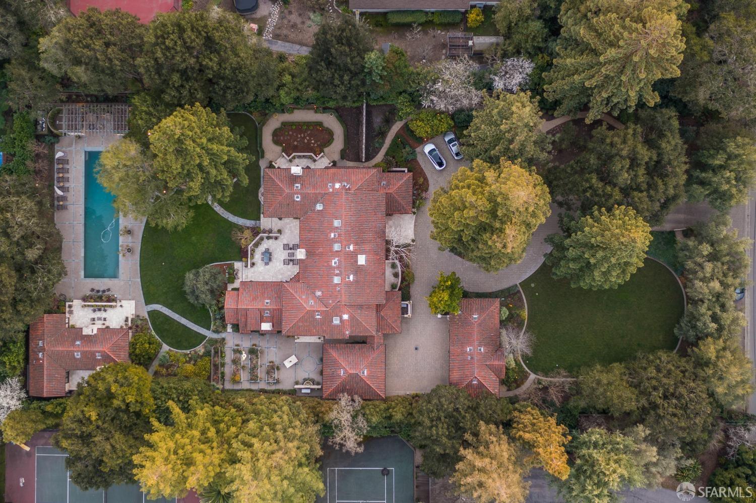 75 Almendral Avenue Atherton, CA 94027 - Photo 6 of 40 an aerial view of a house