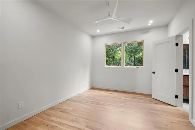 an empty room with window