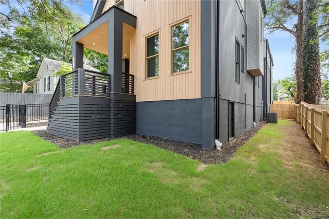 a view of outdoor space and deck