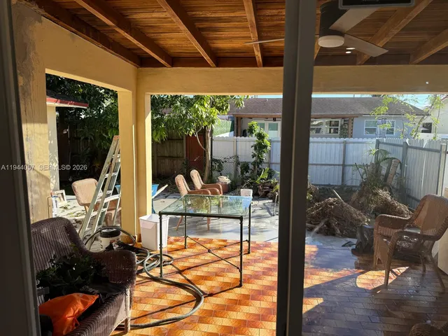 a living room filled with furniture