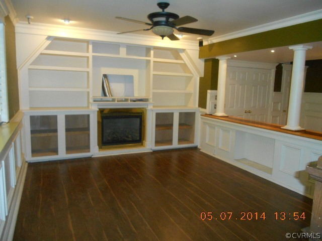 2913 Old Gun Road West Midlothian, VA 23113 - Photo 21 of 24 a view of an empty room with a fireplace and a window