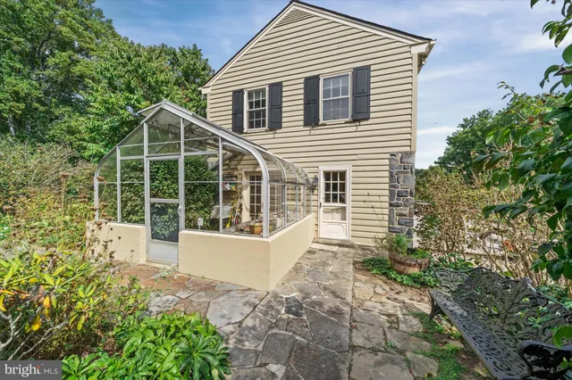 a view of outdoor space with deck and green space