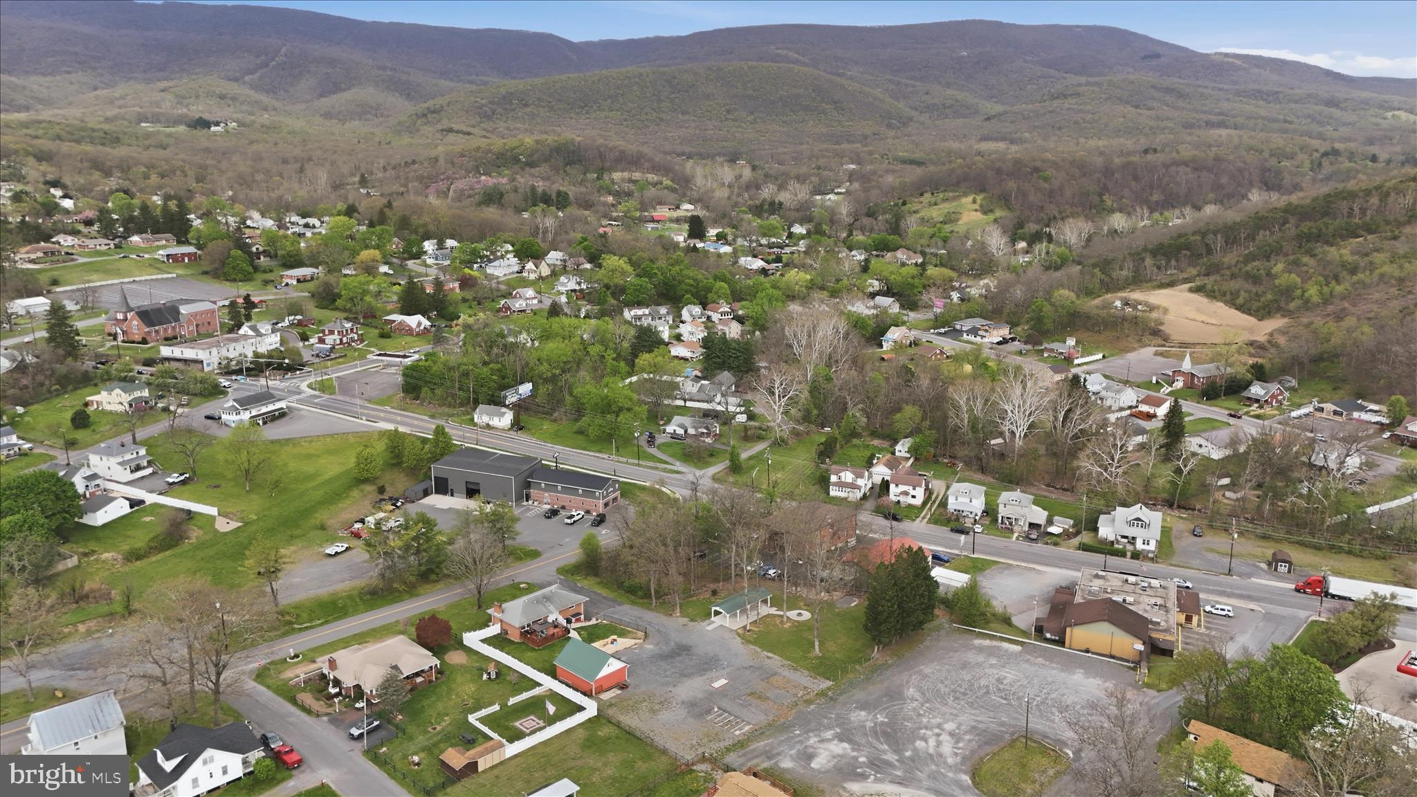 14704 Main Street Cresaptown, MD 21502 - Photo 51 of 58 an aerial view of a city with lots of residential buildings