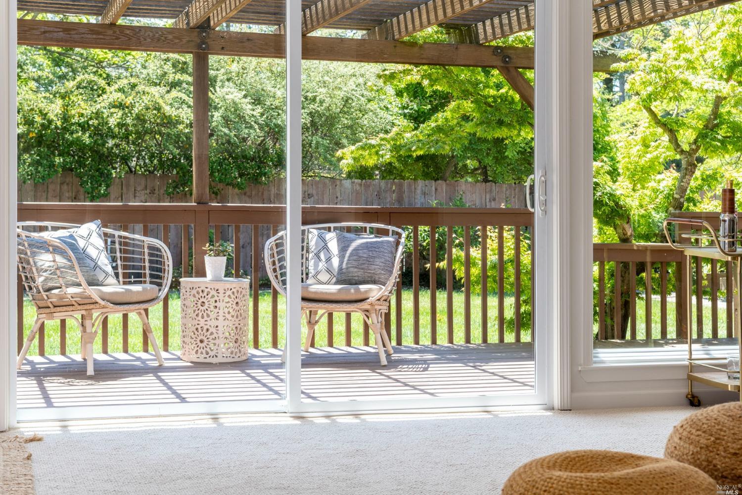 16 Loma Linda Road San Rafael, CA 94901 - Photo 13 of 46 a view of a porch with furniture