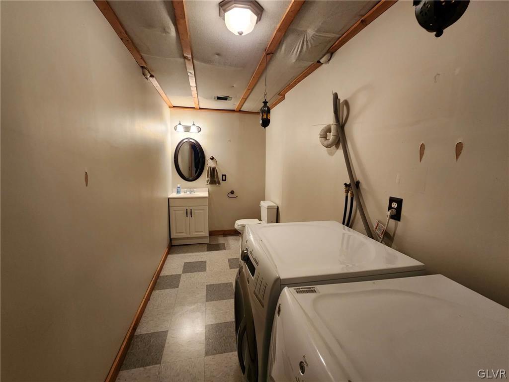 4824 Cedar Grove Road Bangor, PA 18013 - Photo 39 of 46 a utility room with dryer and washer