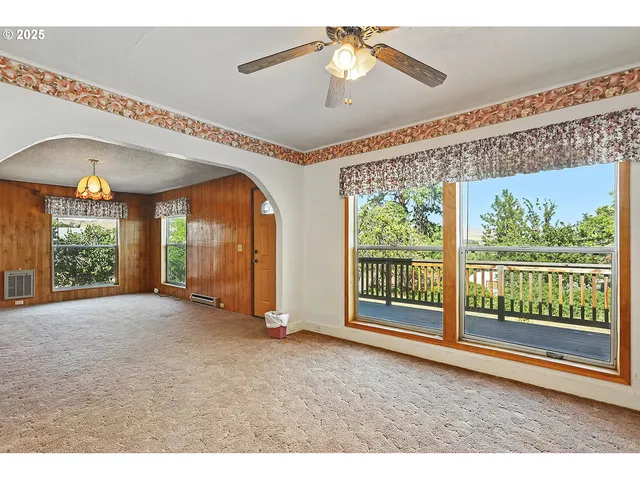 a view of a livingroom with a staircase