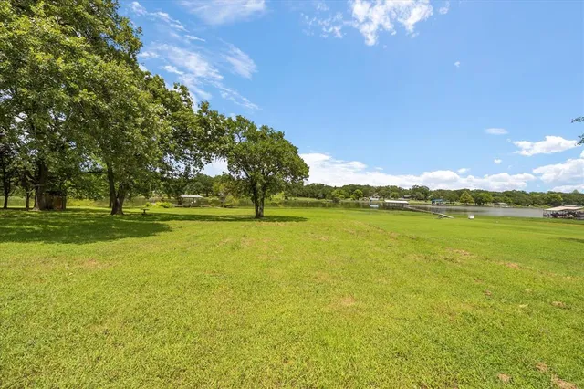 a view of a water with an outdoor space