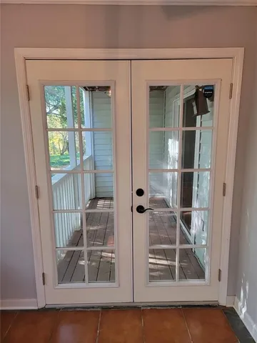 a view of front door