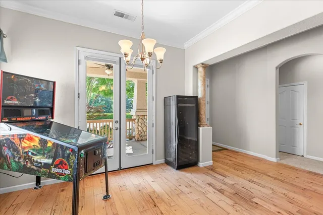 a street view from a balcony