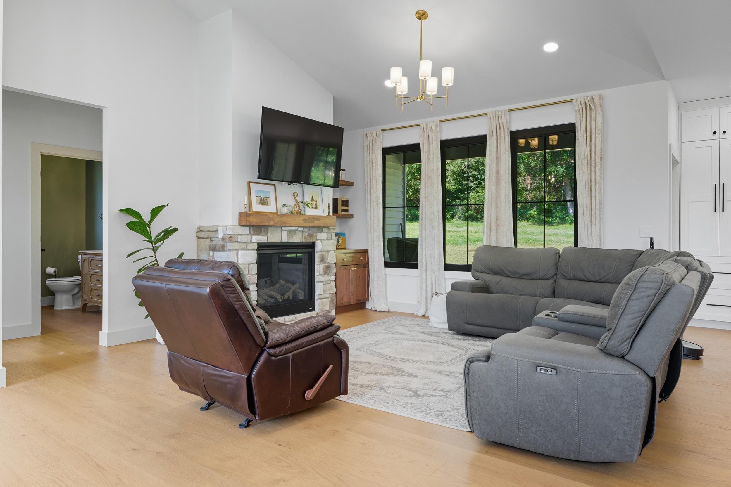 2430 Fadley Road Bridgewater, VA 22812 - Photo 24 of 66 a living room with furniture fireplace and flat screen tv