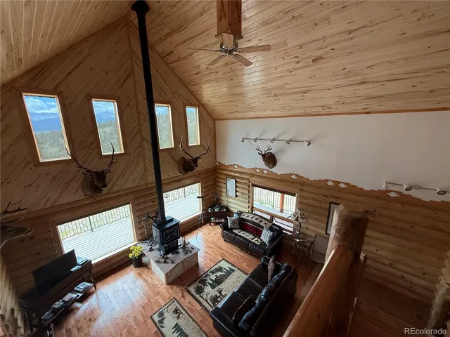 a room with furniture