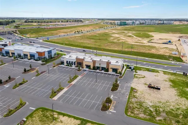 a view of a swimming pool and an ocean view