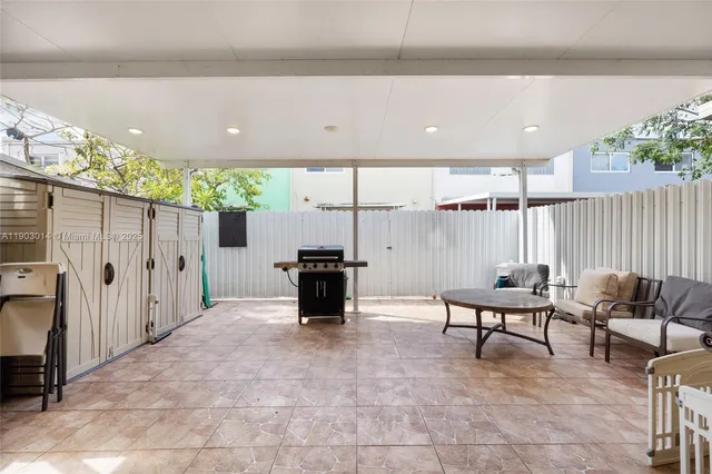 a outdoor space with furniture