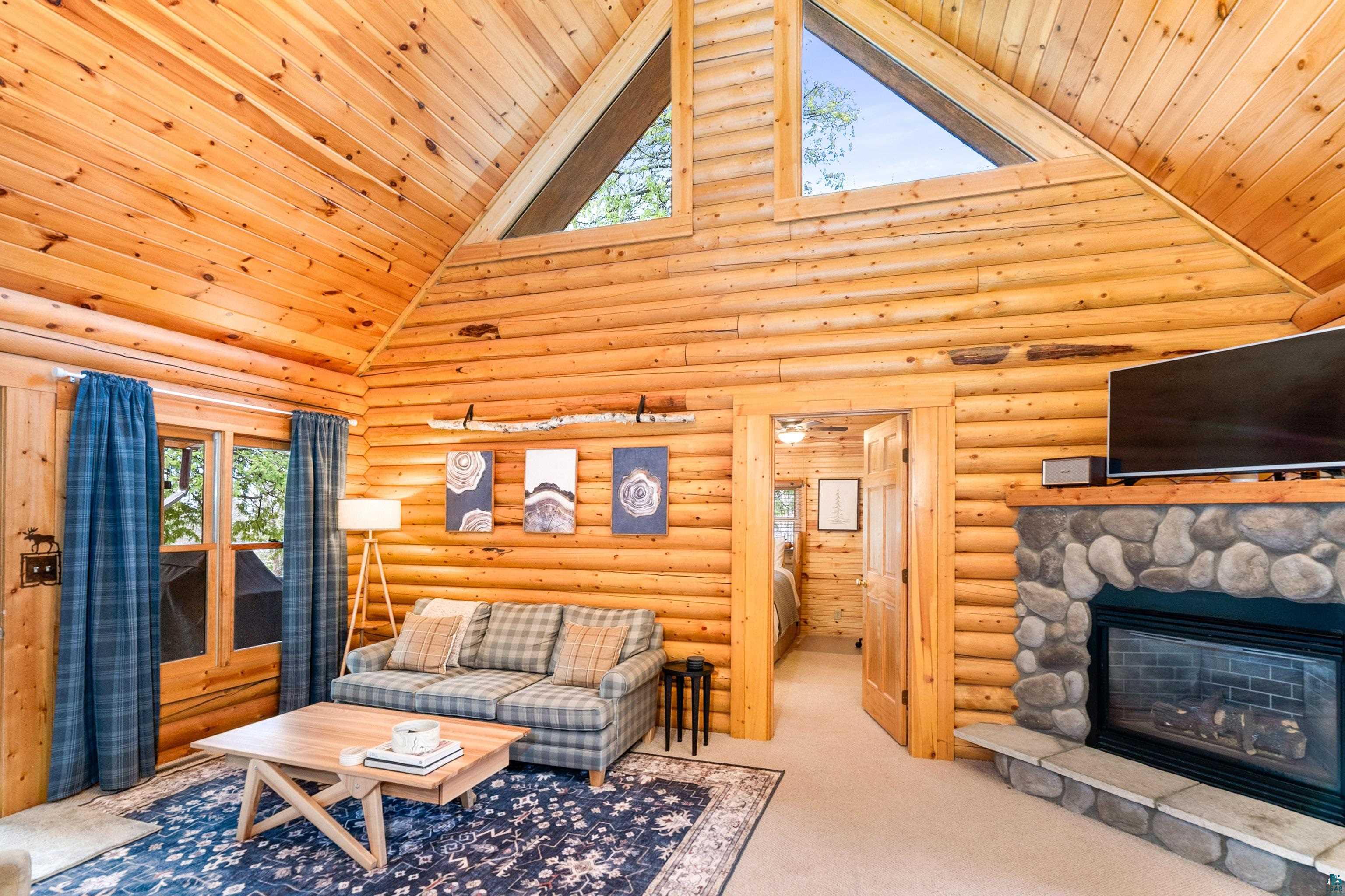 2659 Ridgeview Drive Two Harbors, MN 55616 - Photo 21 of 56 Vaulted wood-paneled ceilings with upper triangular windows