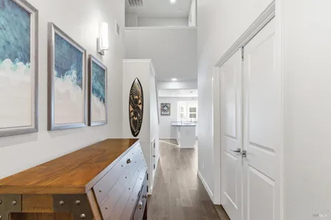 a spacious bathroom with a bathtub and a shower