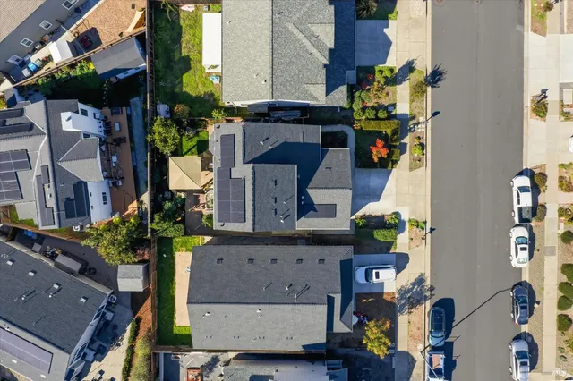 an aerial view of multiple house