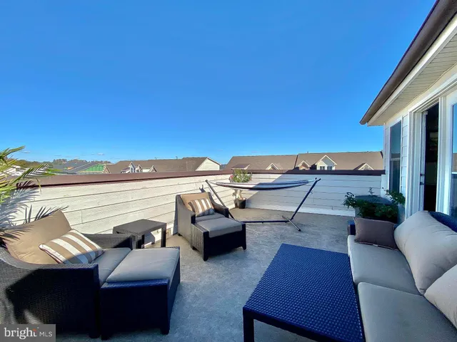 a terrace view with seating space