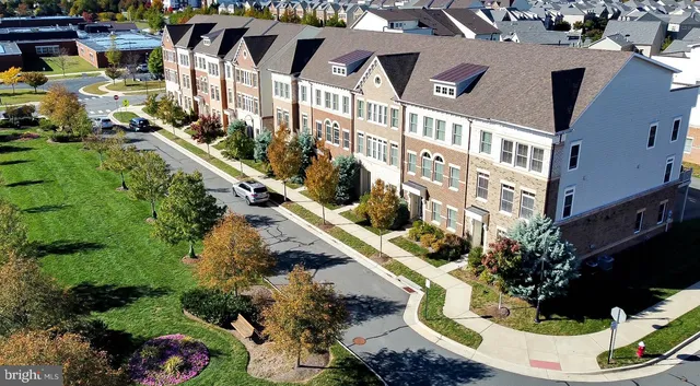 an aerial view of multiple houses