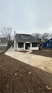 a front view of a house with a space