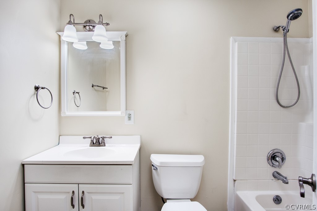 6412 Husting Road Chesterfield, VA 23832 - Photo 19 of 22 a bathroom with a sink a toilet and shower curtain