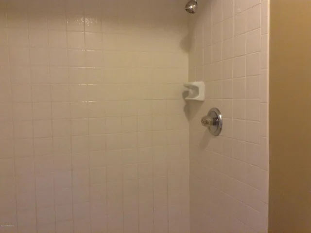a close up of a shower