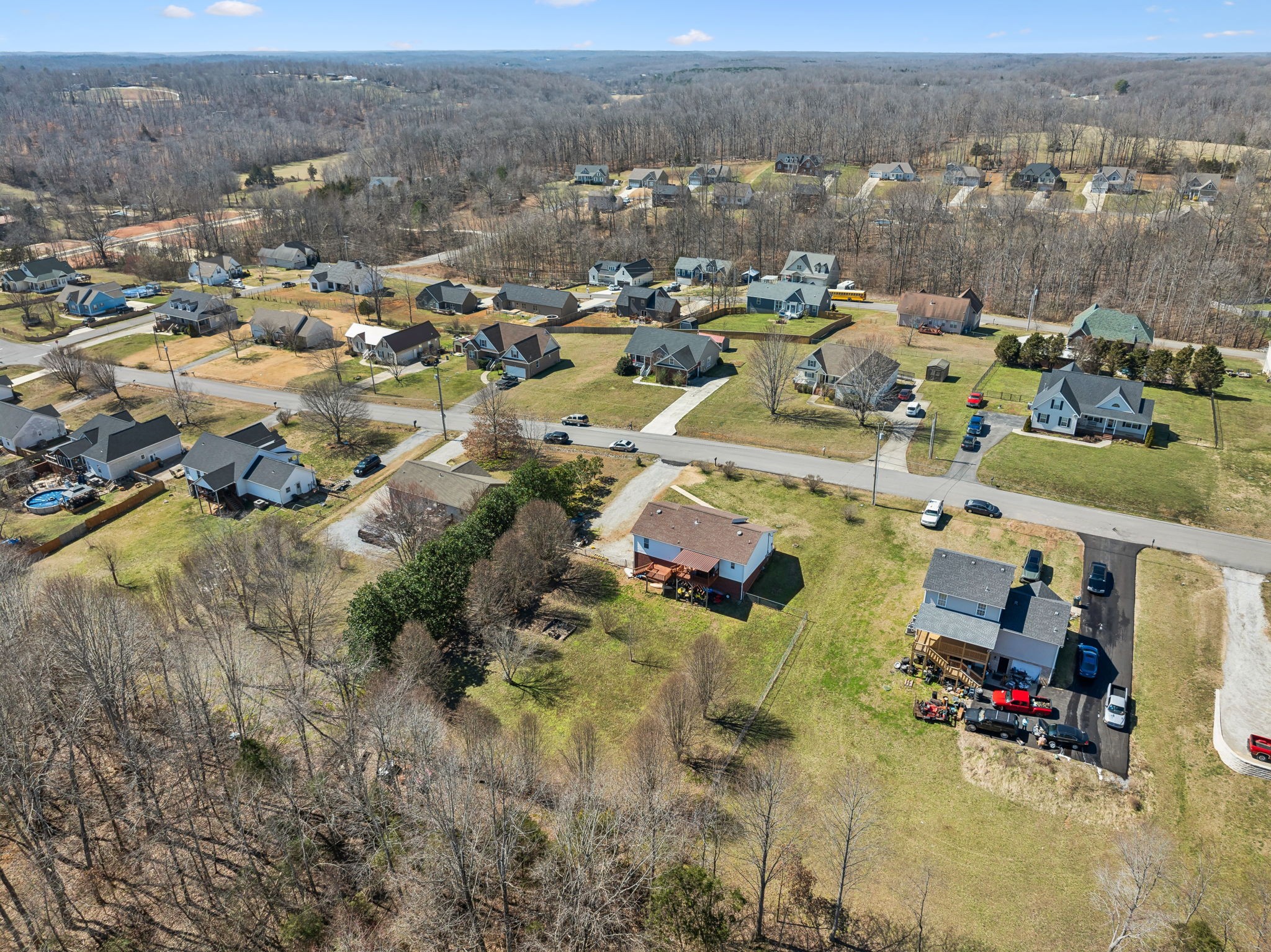819 Blakemore Road Dickson, TN 37055 - Photo 50 of 54 an aerial view of a city with lots of residential buildings
