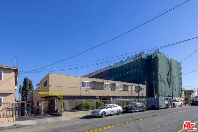 a car parked in front of a building