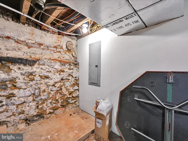 a utility room with shower