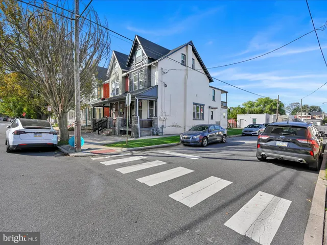 a car parked on the side of a street