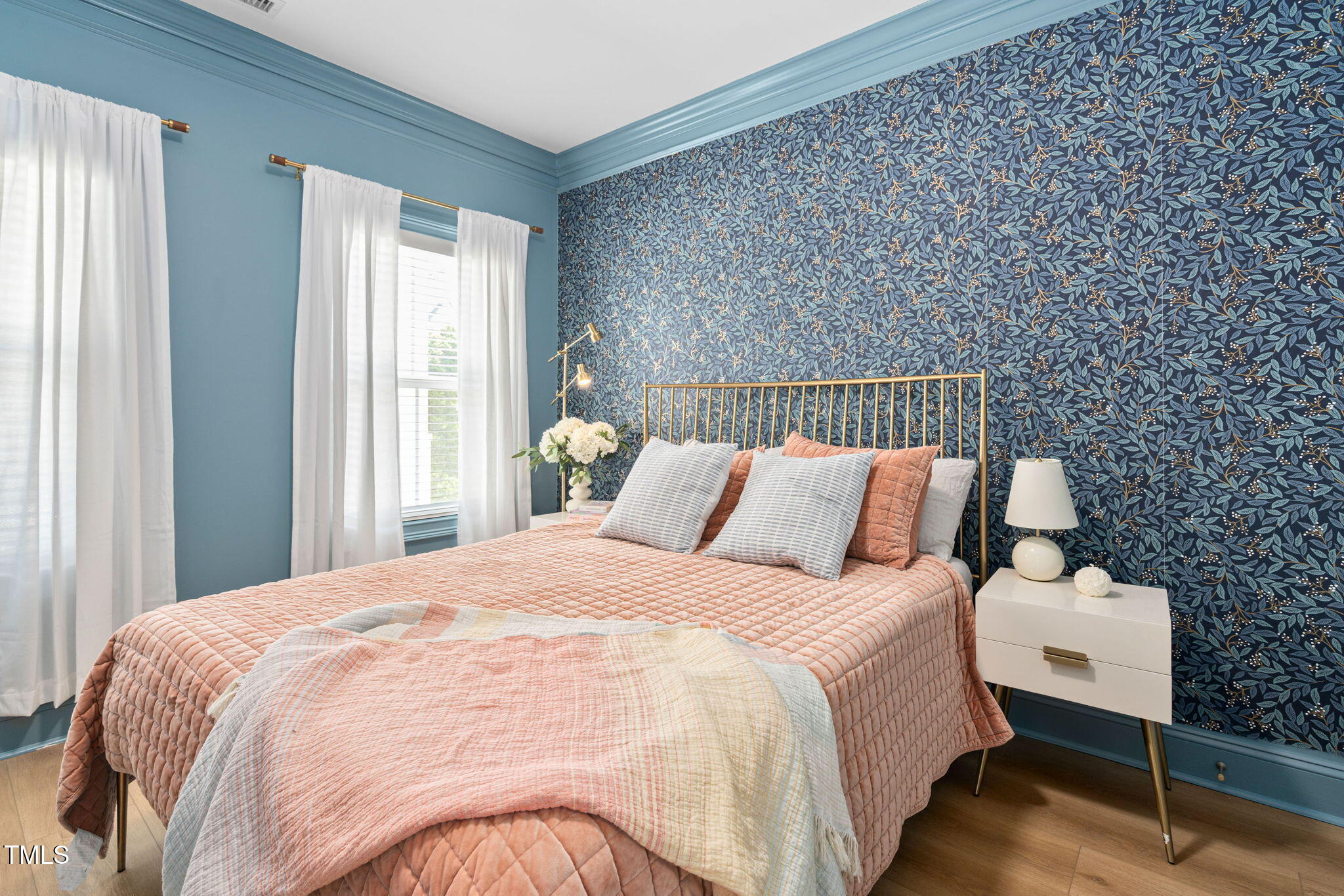 1344 Brown Velvet Lane Apex, NC 27523 - Photo 22 of 63 a bed sitting in a bedroom next to a window and a chair