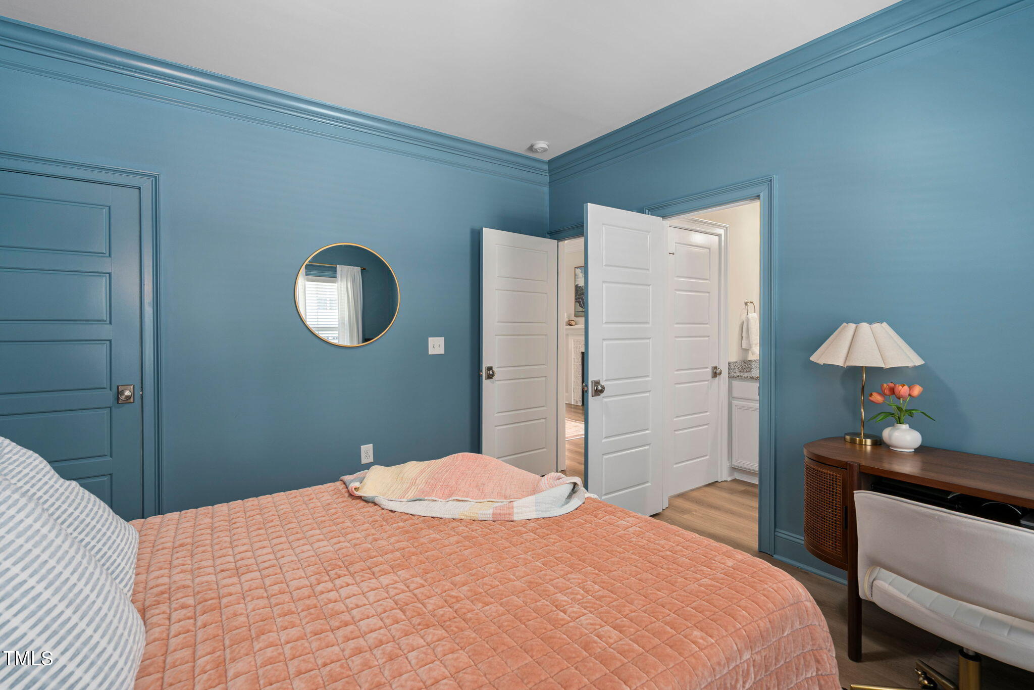 1344 Brown Velvet Lane Apex, NC 27523 - Photo 23 of 63 a bedroom with a bed and a lamp