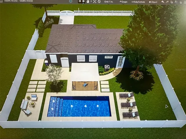 a view of a chairs and table in the patio