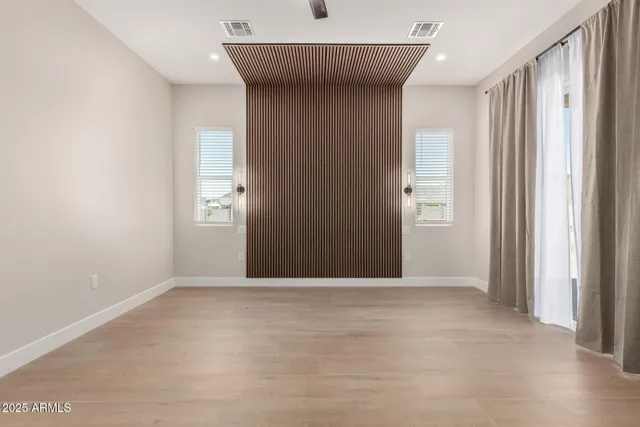 an empty room with a window