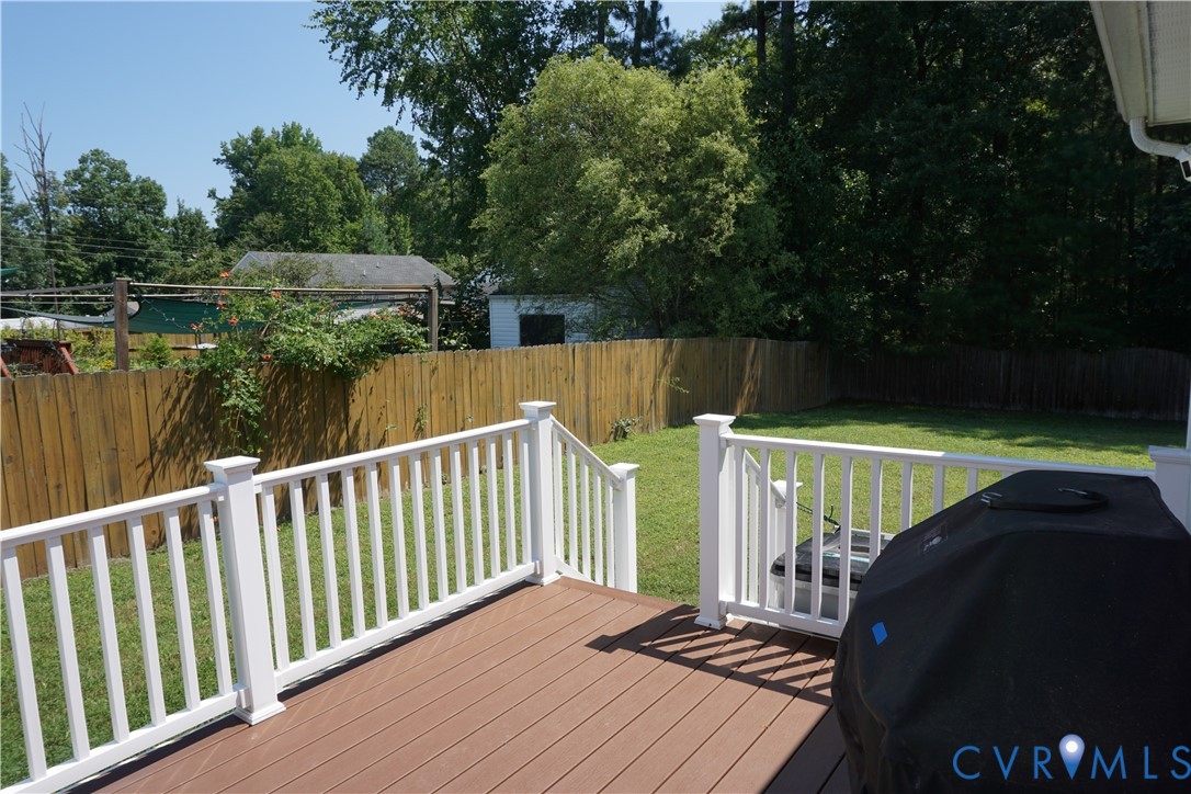 905 Kilby Station Road Ashland, VA 23005 - Photo 28 of 49 Deck Overlooking Rear Yard