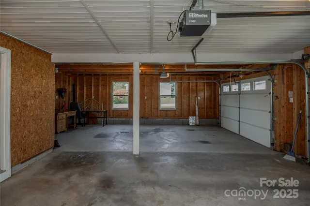 a view of a car garage