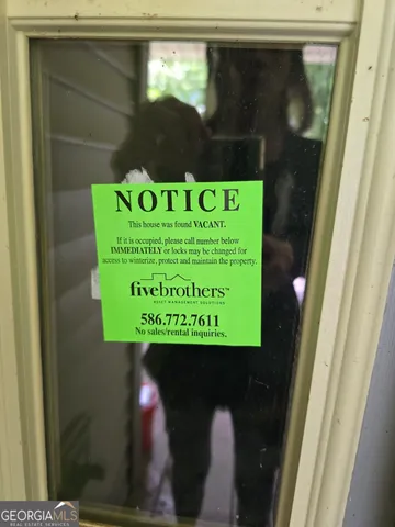 a sign on the window